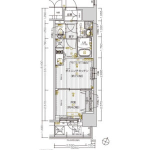 エスリード弁天町グロリアの間取り図