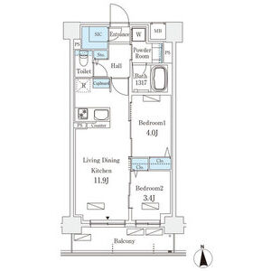 STANDZ西院の間取り図
