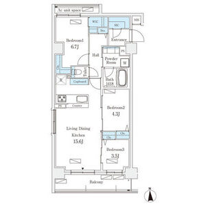 STANDZ西院の間取り図