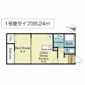 Mew Style Apartmentsの間取り図