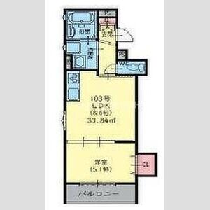 クリエオーレ中宮の間取り図