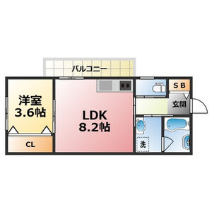 カサ苦楽園の間取り図