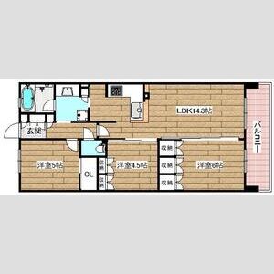 パークナード・レーベン茨木さわらぎ 705号の間取り図