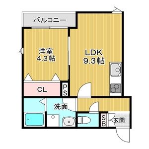 ランドレーヴ蛍池の間取り図