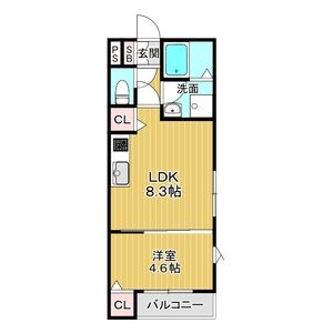 (仮称)La-Crea浜C棟の間取り図