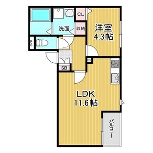 アールグレイコート庄内の間取り図