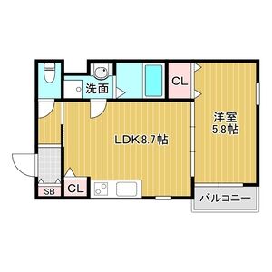 ベリッシモ蛍池の間取り図