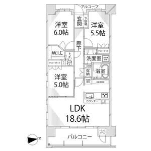 ワコーレ姫路オーナーズレジデンスの間取り図