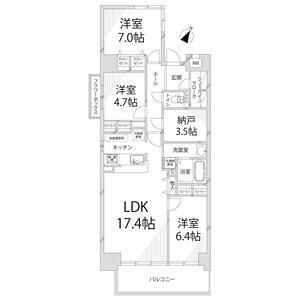 キャッスルコート飾磨弐番館の間取り図