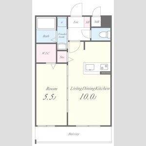 THE TERRACE天王寺 MKの間取り図