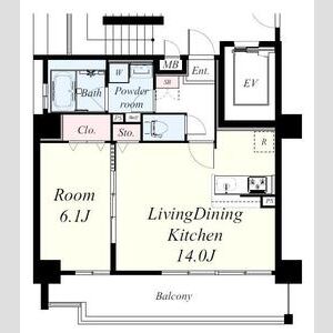エルデ北堀江の間取り図