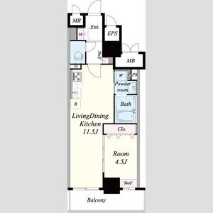 ル・マージュ新町の間取り図