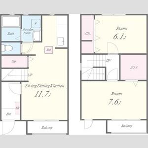 ヴィラージュ刀根山IIIの間取り図
