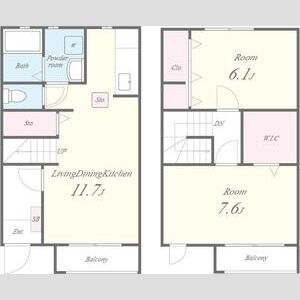 ヴィラージュ刀根山IIIの間取り図