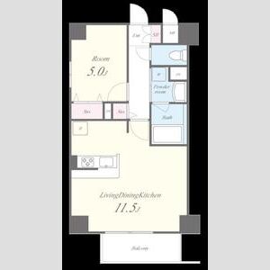 カーサヴェルデ東小橋の間取り図