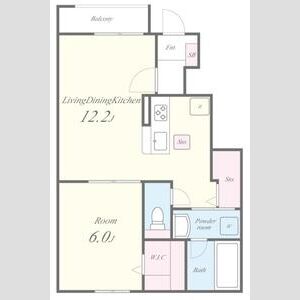 グラッドネス江坂の間取り図