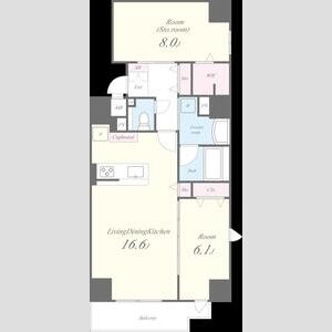 Wonnal堺筋本町(ワンナルサカイスジホンマチ)の間取り図