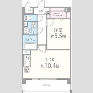 プレーヌうりわりの間取り図