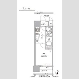 エスリード大阪STATIONの間取り図