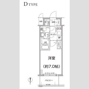 エスリード大阪上本町グリーズの間取り図