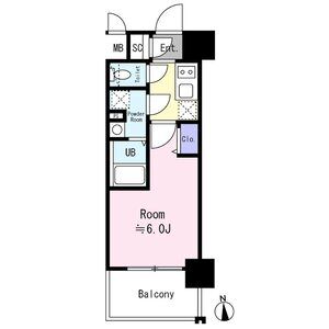 エスリード大阪イーストエッジの間取り図