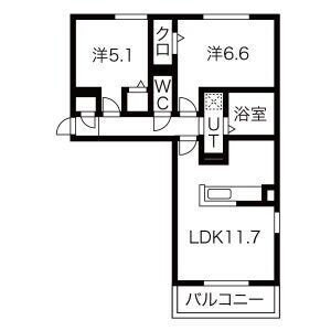 Bonheur(ボヌール)の間取り図