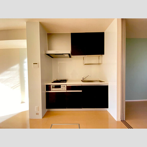 キッチン (2口コンロ付きシステムキッチンです。)