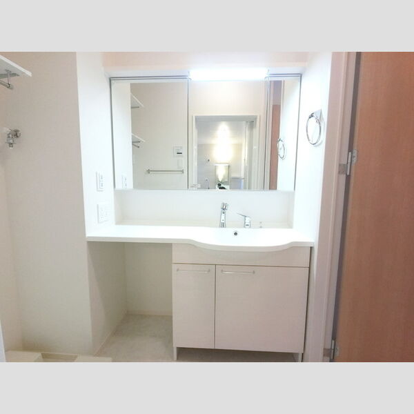 洗面所 (三面鏡付きカウンター洗面化粧台)