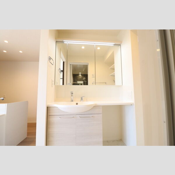 洗面所 (三面鏡付きカウンター洗面化粧台)