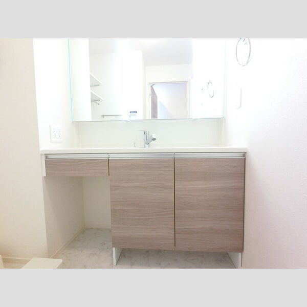 洗面所 (三面鏡付きカウンター洗面化粧台)