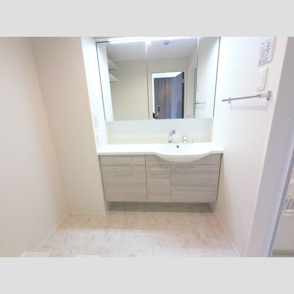 洗面所 (三面鏡付きカウンター洗面化粧台)