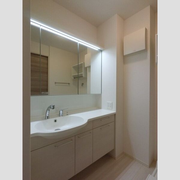 洗面所 (三面鏡(整理棚付き)洗髪洗面化粧台)