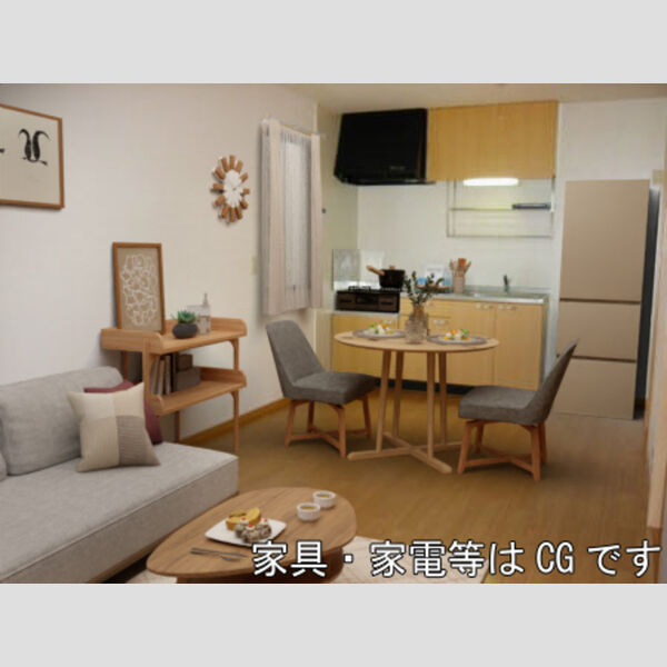 居室・リビング (DK(※家具・家電等はCGです))