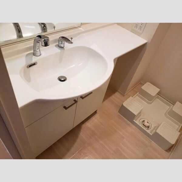 洗面所 (洗面台と洗濯機置き場)