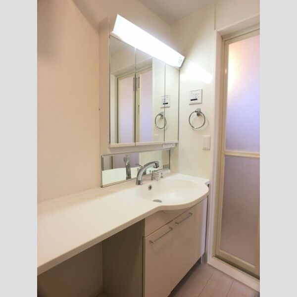 洗面所 (三面鏡(整理棚付き)洗髪洗面化粧台)