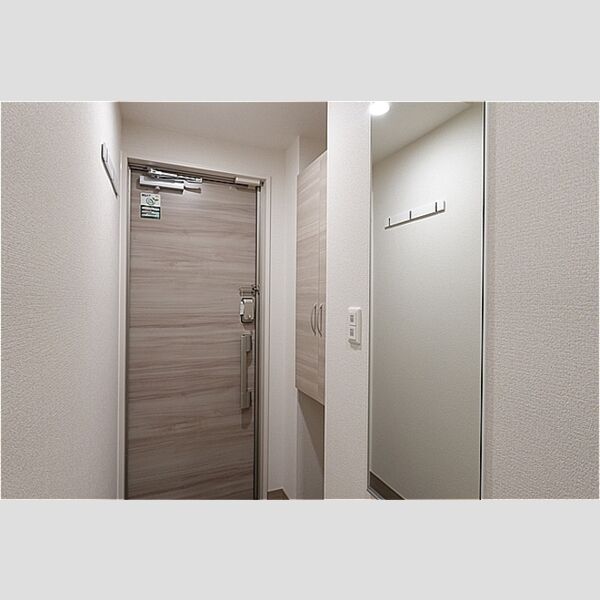 玄関 (シューズボックスとミラー)