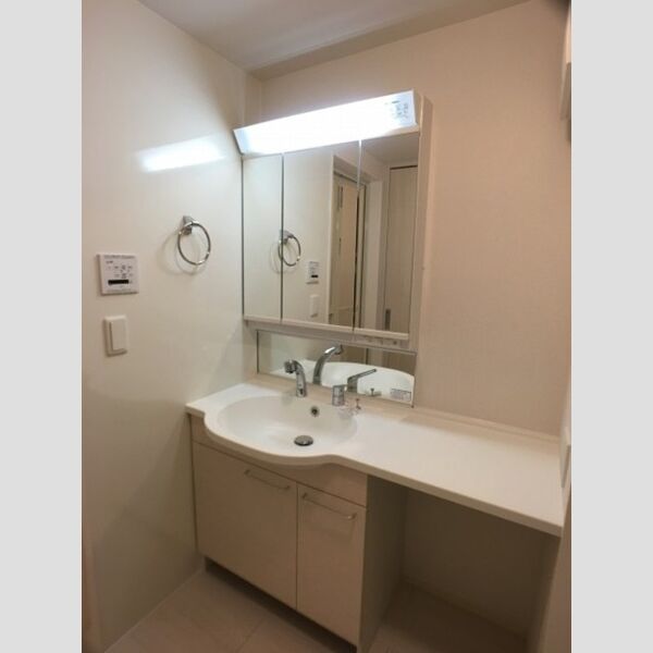 洗面所 (三面鏡(整理棚付き)洗髪洗面化粧台)