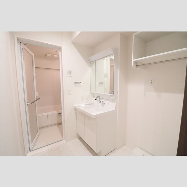 洗面所 (三面鏡になる洗面台)