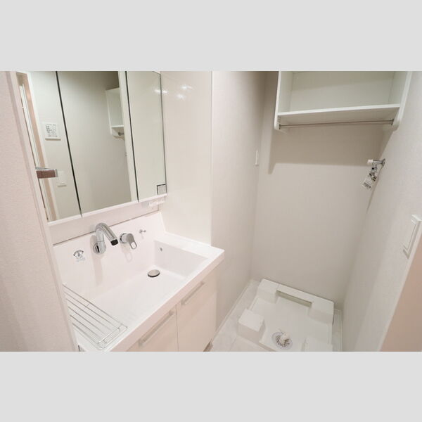 洗面所 (三面鏡になる洗面台)