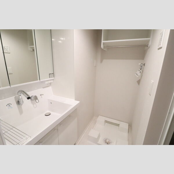 洗面所 (三面鏡になる洗面台)