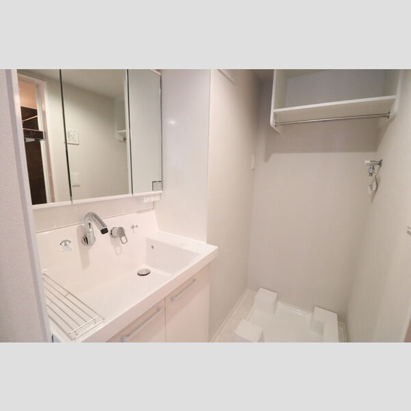 洗面所 (三面鏡になる洗面台)