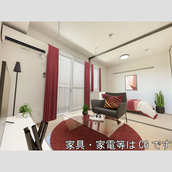 居室・リビング (リビングから洋室(家具・家電はCGです))