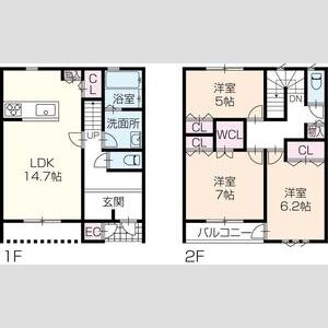 OA FLAT飾東 A棟の間取り図