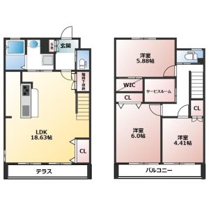 OA FLAT北平野の間取り図