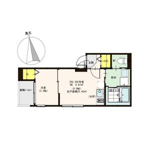ルミエール シャルム江坂の間取り図