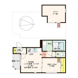 ハーモニーテラス今福西の間取り図
