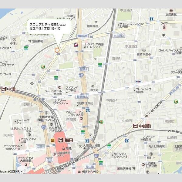 スワンズシティ梅田シエロの外観2枚目