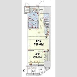 スワンズシティ神戸湊川の間取り図