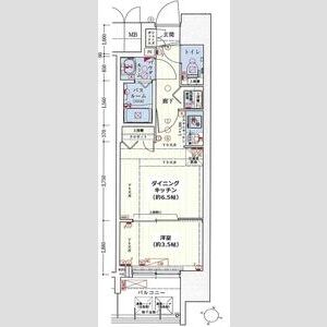 スワンズシティ新大阪プライムの間取り図