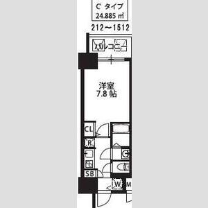 S-RESIDENCE新大阪駅前の間取り図